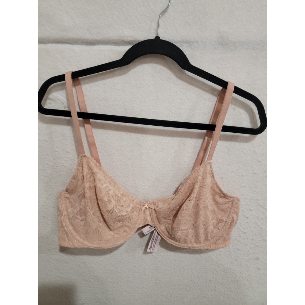 Victoria's Secret‎ Body by Victoria Lace Demi Bra Unlined Nude 40D Underwire
